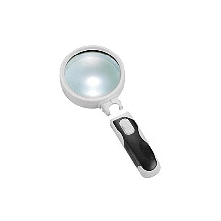 Лупа Kromatech ручная круглая 16x, 37 мм, с подсветкой (2 LED), черно-белая 77337B