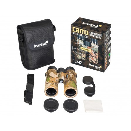 Бинокль Levenhuk Camo Pine 10x42 с сеткой