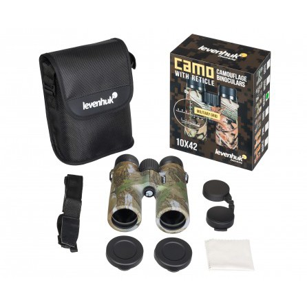 Бинокль Levenhuk Camo Grass 10x42 с сеткой