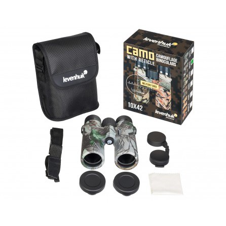 Бинокль Levenhuk Camo Moss 10x42 с сеткой