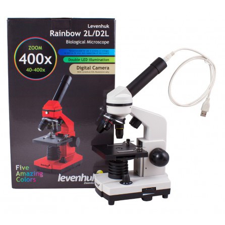 Микроскоп Levenhuk Rainbow D2L, 0,3 Мпикс, Moonstone/Лунный камень