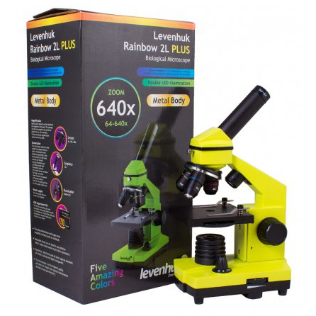 Микроскоп Levenhuk Rainbow 2L PLUS Lime/Лайм