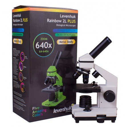 Микроскоп Levenhuk Rainbow 2L PLUS Moonstone/Лунный камень