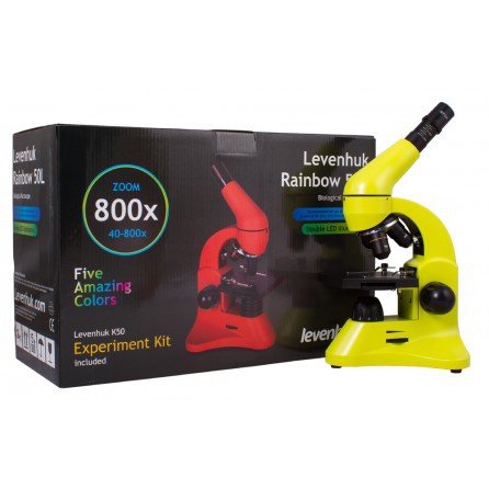 Микроскоп Levenhuk Rainbow 50L Lime/Лайм