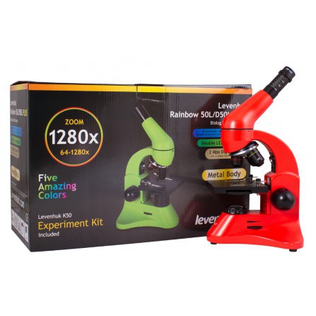Микроскоп Levenhuk Rainbow 50L PLUS Orange/Апельсин