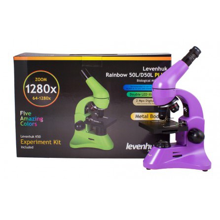 Микроскоп Levenhuk Rainbow 50L PLUS Amethyst/Аметист