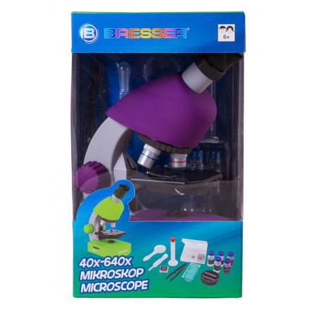 Микроскоп Bresser Junior 40x-640x, фиолетовый